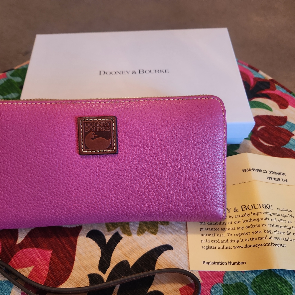 Dooney & Bourke Pink Leather Wallet